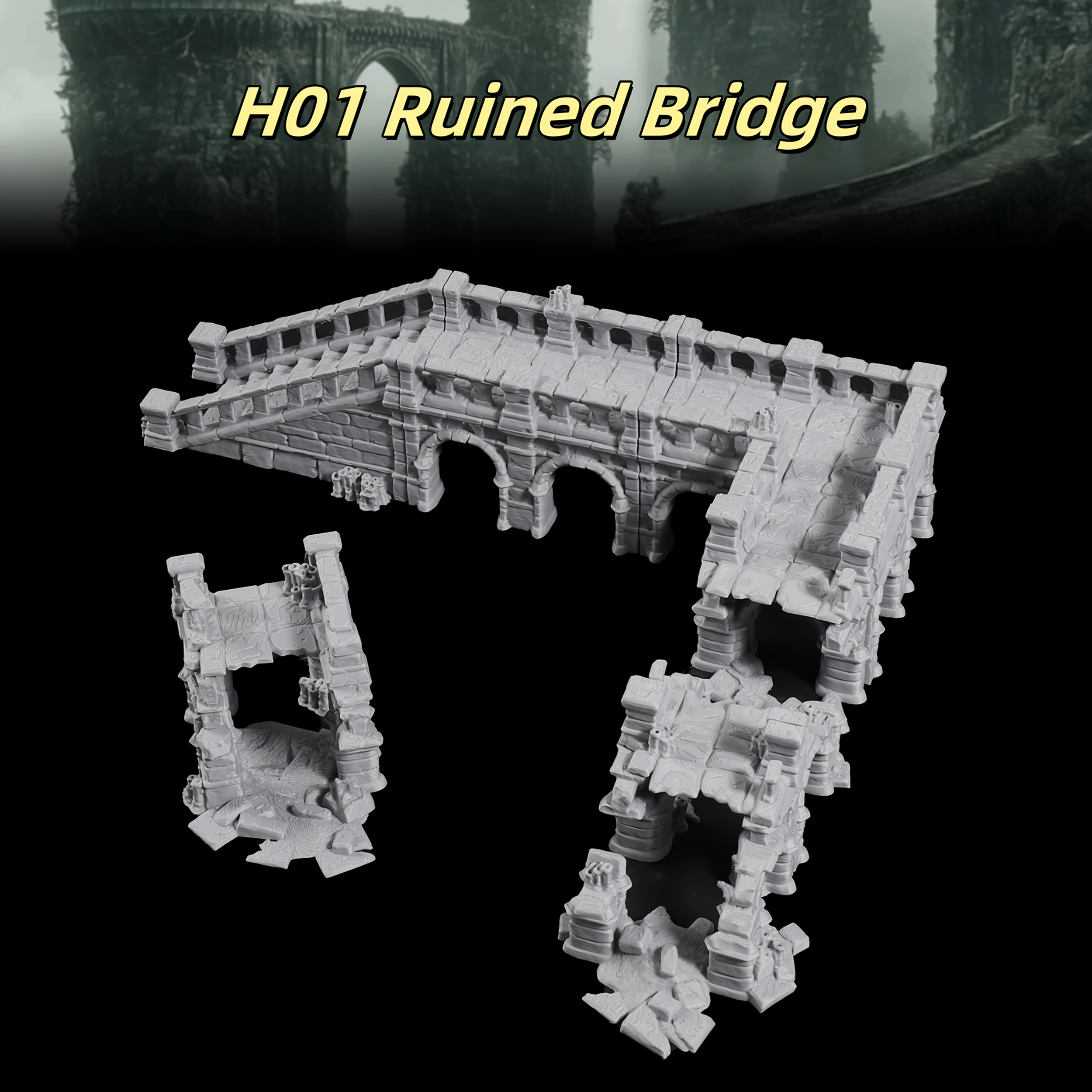 Ruined Noble House and Tower Terrain